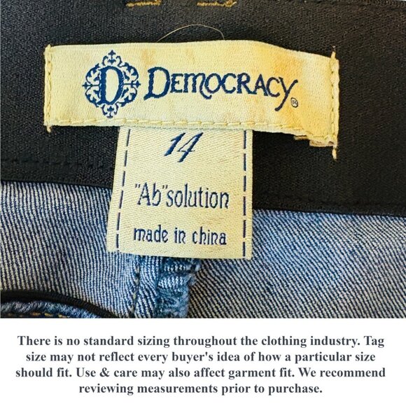 Democracy Womens Jeans AbSolution Stretch Denim Mid Rise Skinny Size 14 - Picture 9 of 12